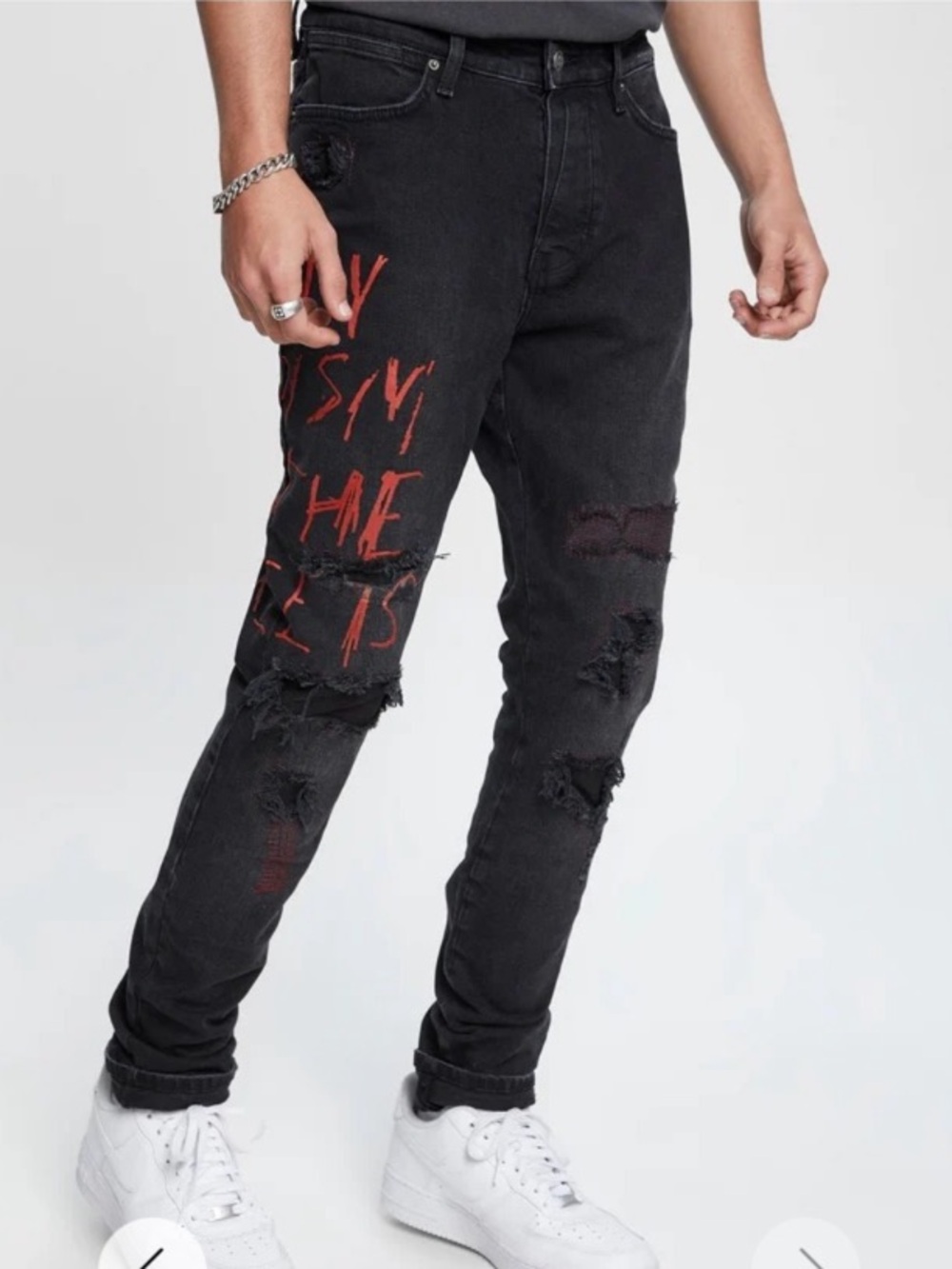 KSUBI Van Winkle Redback Trashed Jeans Streetwear Slim Fit Mens Size 34